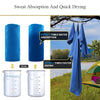 Quick-Drying Sports Towel 40x80/76x152CM Blue Swimming Gym Fitness