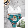 Two Piece Flower Print Swimsuit