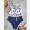 Two Piece Flower Print Swimsuit