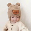 Korean Knitted Baby Cap With Earflaps